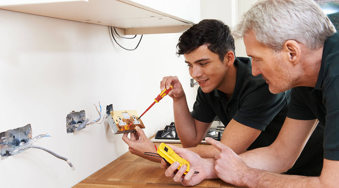 Electrician providing home service